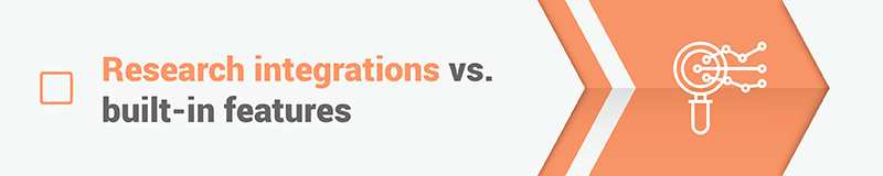 Tip 6 for selecting the perfect nonprofit CRM is to research integrations vs. built-in features.