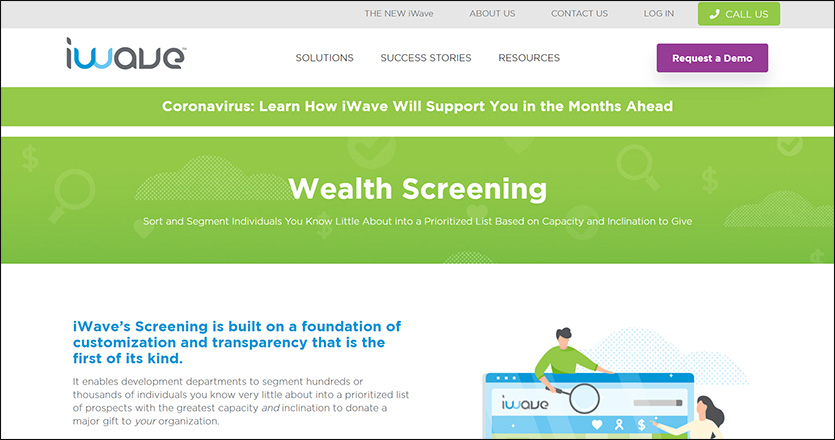 iWave's PROscreen wealth screening software solution integrates with many common CRMs.