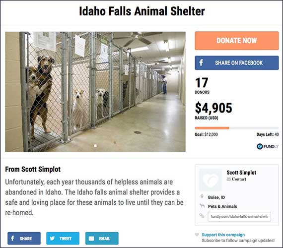 Fundraising Ideas for Pets and Animals: Idaho Falls Animal Shelter.