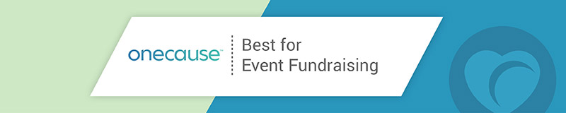 OneCause is our top nonprofit software for fundraising events.