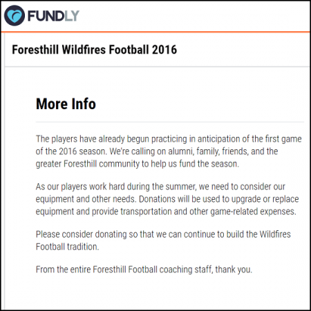 Here's an example from Foresthill of a specific allocation of funds.