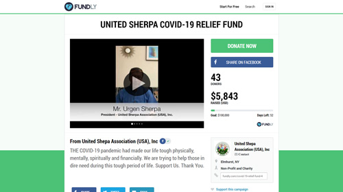 United Shepa Association created a fundraiser to help them continue their work through the coronavirus crisis.