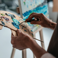 An online art class is a virtual fundraising idea that allows supporters to unleash their creativity.