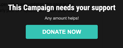 Here's an example of a donate button on a virtual event donation page.