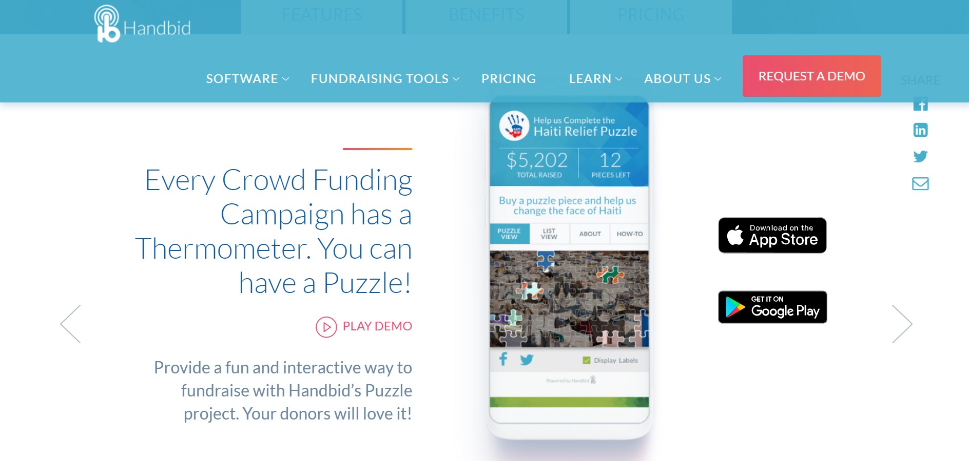 Handbid is one of our favorite crowdfunding websites.