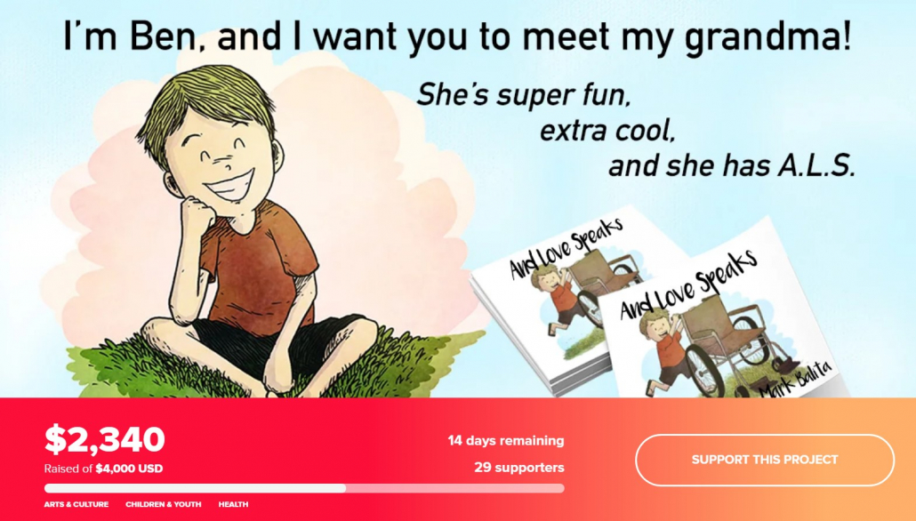 A screenshot of a campaign on StartSomeGood’s crowdfunding site.