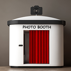 A model of a photo booth.
